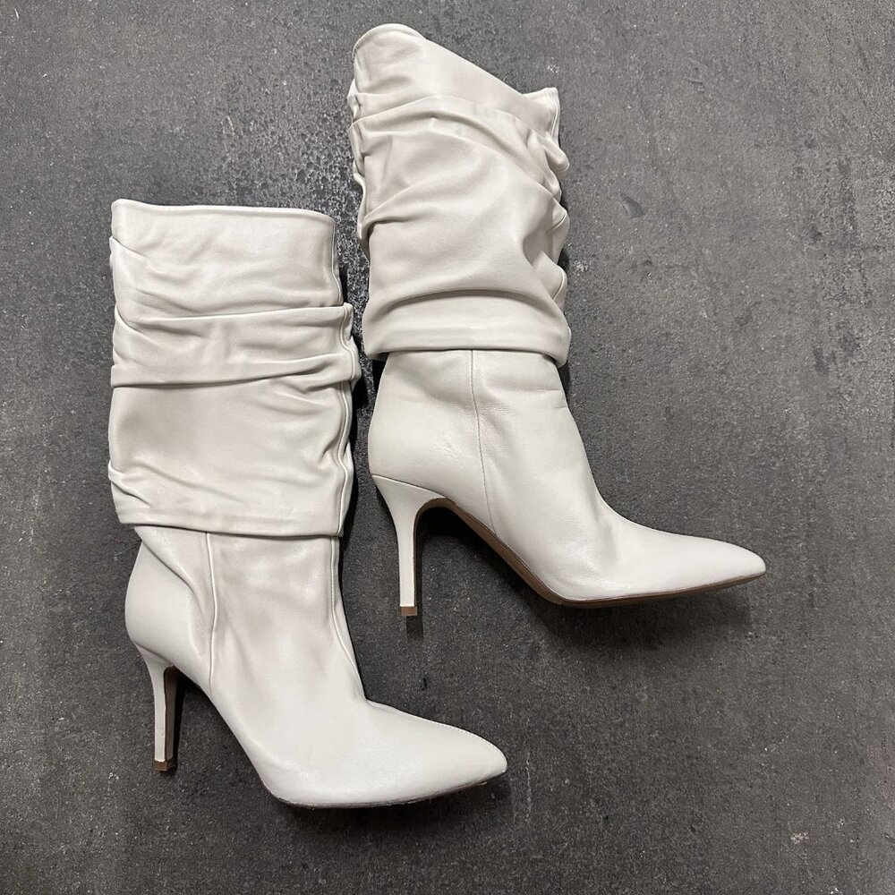 TORAL Sofia Boots Ice Ivory Leather